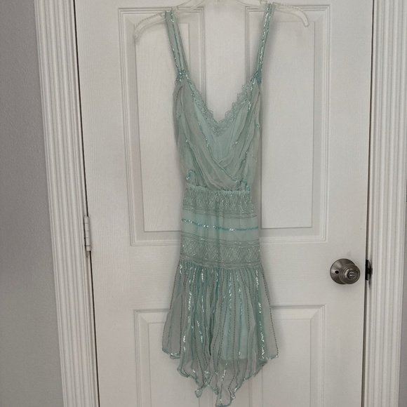 Free People “Ode to Tea” Mint Green Beaded Sequin Dress Size S NWT OTHER - Picture 1 of 15